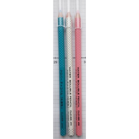 Water soluble pencil set 3 pcs. art. No.5003 White, Blue, Pink