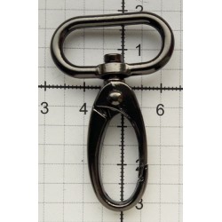 Metal Snap Hook art.0325-0037 25mm black nickel/1 pc.