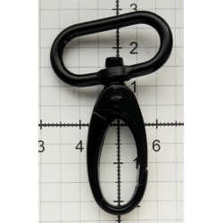 Metal Snap Hook art.0325-0037 25mm black matt/1 pc.