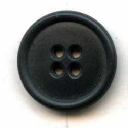 18112 20 mm Plastic Round Button 4 Holes Black/1 pc.