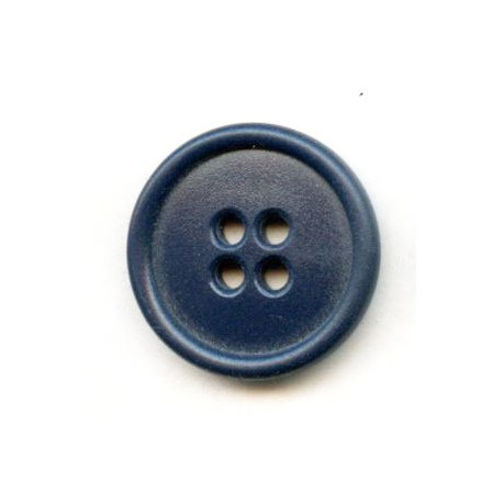Plastic Round Button, 20 mm, 4 Holes Navy/1 pc.