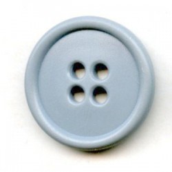 21597 20 mm Plastic Round Button 4 Holes Light Grey/1 pc.