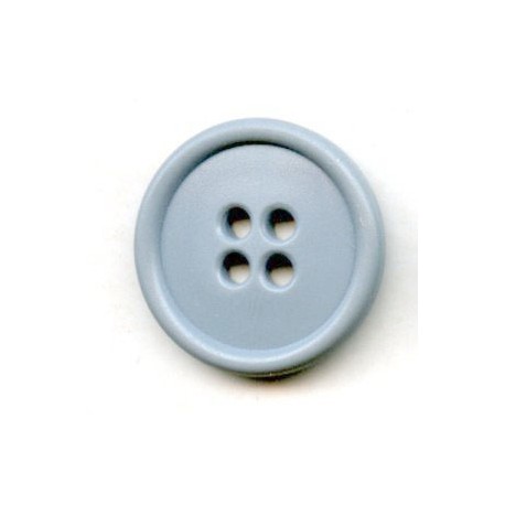 Plastic Round Button, 20mm, 4 Holes Light Grey/1 pc.