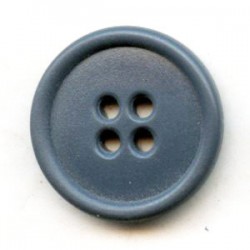 Plastic Round Button, 20 mm, 4 Holes Grey/1 pc.
