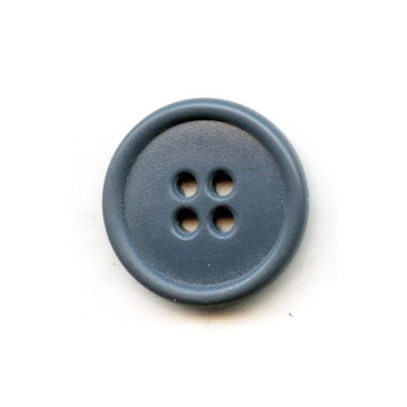 Plastic Round Button, 20 mm, 4 Holes Grey/1 pc.