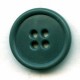 Plastic Round Button, 20 mm, 4 Holes Dark Green/1 pc.