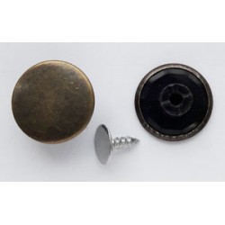 18997 Jeans Button 17 mm Plastic Base Old Brass/1 pc.