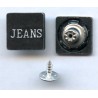 Jeans Button 17x17 mm, metallic Base, Black/1 pc.