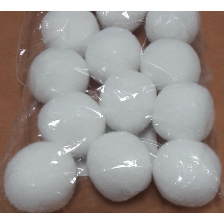 Soft Fluffy Pompons 40 mm White/1 pc.