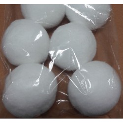 Soft Fluffy Pompons 50 mm White/1 pc.