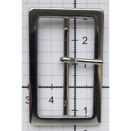 Single Prong Center Bar Buckle art. KLZ213/40 mm/nickel/1 pc.