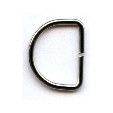 D-ring of steel wire art.20/15/2.5/nickel/50 pcs.