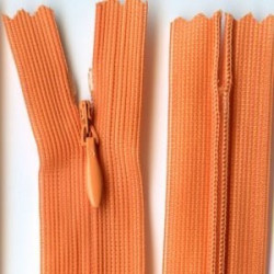 Invisible Zipper 22 cm color 234 - orange/1 pc.