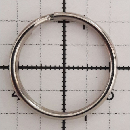 Žiedas raktams 20 mm, nikelis/50 vnt.