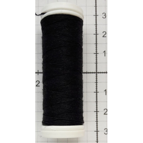 Flax Yarn LENO 40, 100 % linen, black color, 70 m