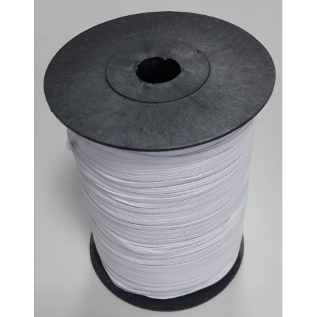 21961 Knitted elastic 4 mm white/300 m