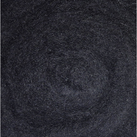 Carded Wool for Felting, colour 1008-Black/25 g