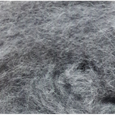 Carded Wool for Felting, colour 1005-gray/25 g