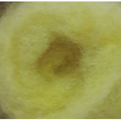 Carded Wool for Felting, colour 2003-yellow/25 g