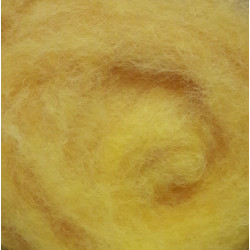 Carded Wool for Felting, colour 2009-sunflower/25 g