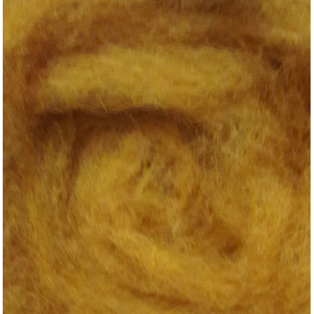 Carded Wool for Felting, colour 2010-dark amber/25 g