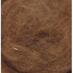 Carded Wool for Felting, colour 2012-brown/25 g