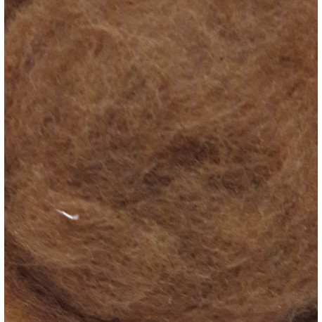 Carded Wool for Felting, colour 2012-brown/25 g