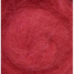 Carded Wool for Felting color 3004 - red/25 g