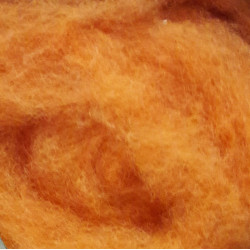 15224/3007 Carded Wool for Felting colour 3007-orange 25 g