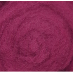 Carded Wool for Felting, colour 3013-bordeaux/25 g