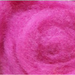 Carded Wool for Felting, colour 4003-dark pink/25 g