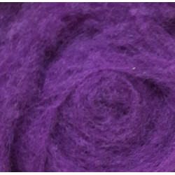 Carded Wool for Felting, colour 4013-dark violet/25 g