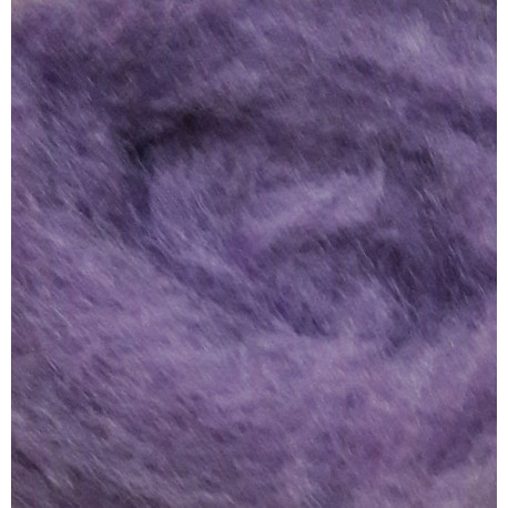 Carded Wool for Felting color 4014 - dark lilac/25 g