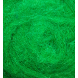 Carded Wool for Felting, colour 5006-green/25 g