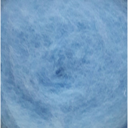 Carded Wool for Felting, color 6008-sky blue/25 g