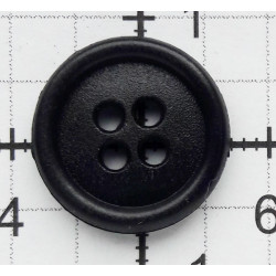 18113 Plastic Round Buttons Size 24" 4 Holes Black/500 pcs.