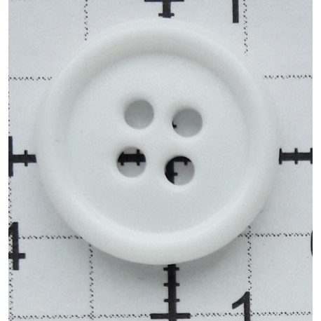 21624 Plastic Round Buttons Size 24" 4 Holes White/500 pcs.