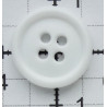 21624 Plastic Round Buttons Size 24" 4 Holes White/500 pcs.