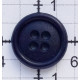 18061 Plastikinės 15 mm (24 ") apvalios 4 skylučių sagos tamsiai mėlynos/500 vnt.