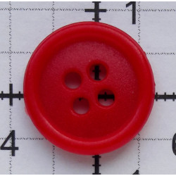 21936 Plastic Round Buttons Size 24" 4 Holes Red/500 pcs.