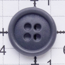 19875 Plastic Round Buttons Size 24" 4 Holes Dark Grey/500 pcs.