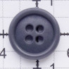 19875 Plastikinės 15 mm (24 ") apvalios 4 skylučių sagos tamsiai pilkos/500 vnt.