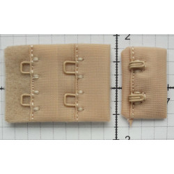 Nude Bra Hook and Eye Replacement Closure with  Nude Hardware - 2 Rows/1 pc