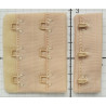 Nude Bra Hook and Eye Replacement Closure with  Nude Hardware - 3 Rows/1 pc