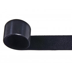 Double Sided Low Profile Hook & Loop Fasteners 25 mm black/1 m