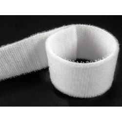 Double Sided Hook & Loop (Velcro) Fasteners 25 mm white/1 m