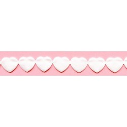 5691/0001 Heart Shape Trim Ribbon T-04 white/20 cm