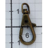 Metal snap hook art.586/4 mm old brass/1 pc.