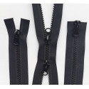Two Way Separating P60 Plastic Zippers Black Color