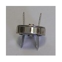 Magnetic clasps with clamps or rivets